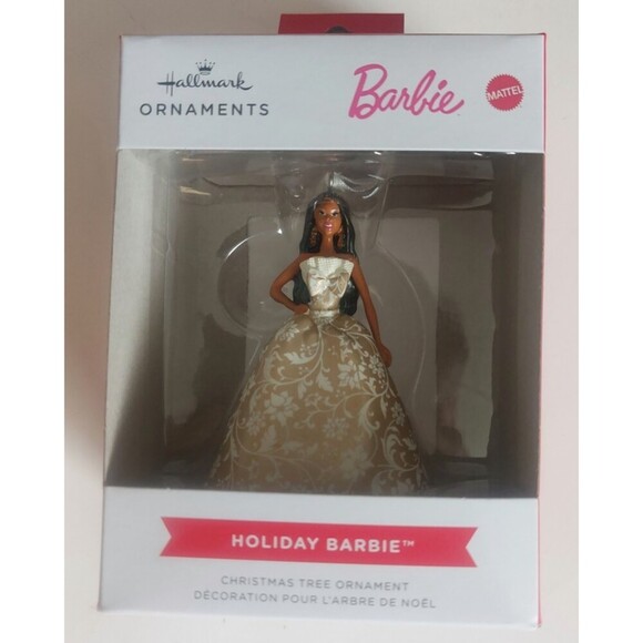 Hallmark Other - Hallmark Mattel Holiday Dark Skin Barbie 2025 Christmas Tree Ornament Decoration